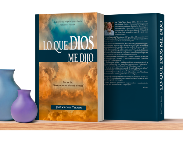 Libro lo que dios me dijo en estantería